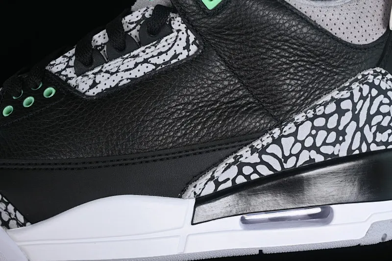 All categories Air Jordan Jordan series basketball shoes Air Jordan 3 foreign trade version Air Jordan 3 "Green Glow" AJ3 Joe 3 black green CT8532-031